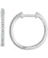 ფოტო #1 პროდუქტის Diamond In & Out Small Hoop Earrings (1/4 ct. t.w.) in 10k White Gold