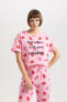 Фото #10 товара Fall In Love Regular Fit Kısa Kollu Desenli Pijama Takımı B6206ax24sp