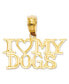 ფოტო #1 პროდუქტის 14k Gold Charm, I Heart My Dogs Charm