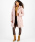 Фото #4 товара Women's Belted Faux-Fur-Trimmed Hooded Puffer Coat