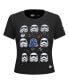 ფოტო #2 პროდუქტის Women's Black Star Wars Babydoll Cropped T-Shirt