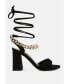 Фото #1 товара Gone Gurl Metal Chain Lace Up Sandals