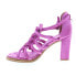 Фото #5 товара A.S.98 Boone A85002-201 Womens Pink Leather Hook & Loop Block Heels Shoes 9.5