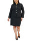 Фото #1 товара Plus Size Crepe Wing-Collar Jacket & Slim Skirt Suit