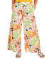 Фото #4 товара Petite Floral Smocked-Waist Wide-Leg Pull-On Pants, Created for Macy's