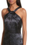 Women's Saloni Burnout Silk Satin Dress, Size 0 - Black 152567