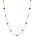 Women's Gold Tone Purple Beaded Chain Necklace