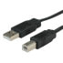 ROLINE USB 2.0 Flat Cable 0.8 m - 0.8 m - USB A - USB B - USB 2.0 - Male/Male - Black