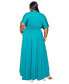 Фото #2 товара Plus Size Raffi Pocket Empire Waist Maxi Dress