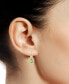 ფოტო #2 პროდუქტის Peridot (1-1/4 ct. t.w.) & Lab-Grown White Sapphire (5/8 ct. t.w.) Halo Stud Earrings in 14k Gold-Plated Sterling Silver