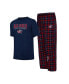 ფოტო #1 პროდუქტის Men's Navy, Red Columbus Blue Jackets Arctic T-shirt and Pajama Pants Sleep Set