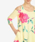 Фото #4 товара Women's Floral Printed Cold Shoulder Tunic Top