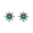 Серьги Brilio Silver Flowers EA577WG silver, clear, green - фото #2