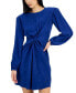 ფოტო #4 პროდუქტის Women's Twist-Front Textured Mini Dress