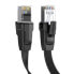 Фото #2 товара Płaski patch cord kabel przewód LAN Ethernet Cat.8 U/FTP 1m czarny