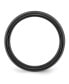 Фото #2 товара Ceramic Black Brushed and Polished Wedding Band Ring