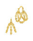 ფოტო #1 პროდუქტის 14K Gold Plated or Rhodium Plated Triple Chain Tenly Hoops Earrings