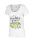 ფოტო #3 პროდუქტის Women's White Snow White and the Seven Dwarfs Forest Friends Scoop Neck T-shirt