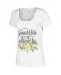 Фото #3 товара Women's White Snow White and the Seven Dwarfs Forest Friends Scoop Neck T-shirt