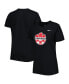 ფოტო #2 პროდუქტის Women's Black Canada Soccer Club Crest T-shirt