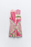 Фото #6 товара Платье из ткани с принтом в стиле пэчворк ZARA
