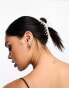 Glamorous pearlised hair claw in white