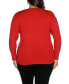 ფოტო #2 პროდუქტის Plus Size Square Neck Sweater