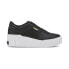 Фото #1 товара Puma Cali Wedge 37343802 Womens Black Leather Lifestyle Sneakers Shoes