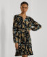 ფოტო #1 პროდუქტის Women's Floral Belted Stretch Jersey Dress