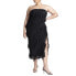 ფოტო #1 პროდუქტის Plus Size Ruffle Mesh Dress With Slit