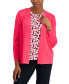 ფოტო #1 პროდუქტის Petite Newport Open-Front Cardigan