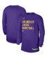 Фото #2 товара Men's and Women's Purple Los Angeles Lakers 2023/24 Legend On-Court Practice Long Sleeve T-shirt