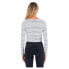 HURLEY Sophie Fitte Long Sleeve V Neck T-Shirt