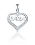 Фото #1 товара Silver pendant with zircons Mom SVLP1133X61BI00