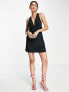 ASOS DESIGN bias cut mini dress with back cut out in satin