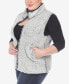 Фото #5 товара Plus Size Women's Zip Up Sherpa Vest Jacket