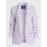 Фото #1 товара Scoop Women's Relaxed Ultimate Purple Stretch Blazer with Scrunch Sleeves Size L