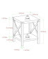 Farmhouse Metal-X Accent Table with Lower Shelf