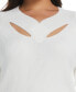 ფოტო #4 პროდუქტის Plus Size Cutout Neck Sweater