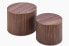 Handcrafted Walnut MDF Nested Coffee Table Set (2 Pieces)