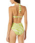 Фото #1 товара Women's Printed O-Ring Cutout One-Piece Swimsuit