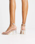 Фото #2 товара Truffle Collection clear heeled sandals in beige