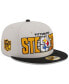 Фото #2 товара Men's Stone, Black Pittsburgh Steelers 2023 NFL Draft On Stage 59FIFTY Fitted Hat