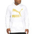 Puma Classics Logo Hoodie Fl S Big Tall Mens White Casual Outerwear 533304-57 XLT - фото #1