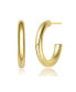 ფოტო #1 პროდუქტის 14K Gold Plated Open Hoop Earrings