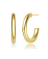 Фото #1 товара 14K Gold Plated Open Hoop Earrings