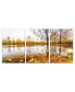 Фото #1 товара Decor Falling Leaves 3 Piece Wrapped Canvas Wall Art Autumn -20" x 40"