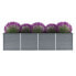 Фото #3 товара Garden Raised Bed Galvanized Steel 126"x31.5"x31.3" Gray