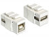 Фото #2 товара Delock 86320 - White - USB 2.0 A - USB2.0 B - 16.8 mm - 34.4 mm - 22.3 mm