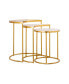 Фото #3 товара Crescent Nesting Tables, Set of 3